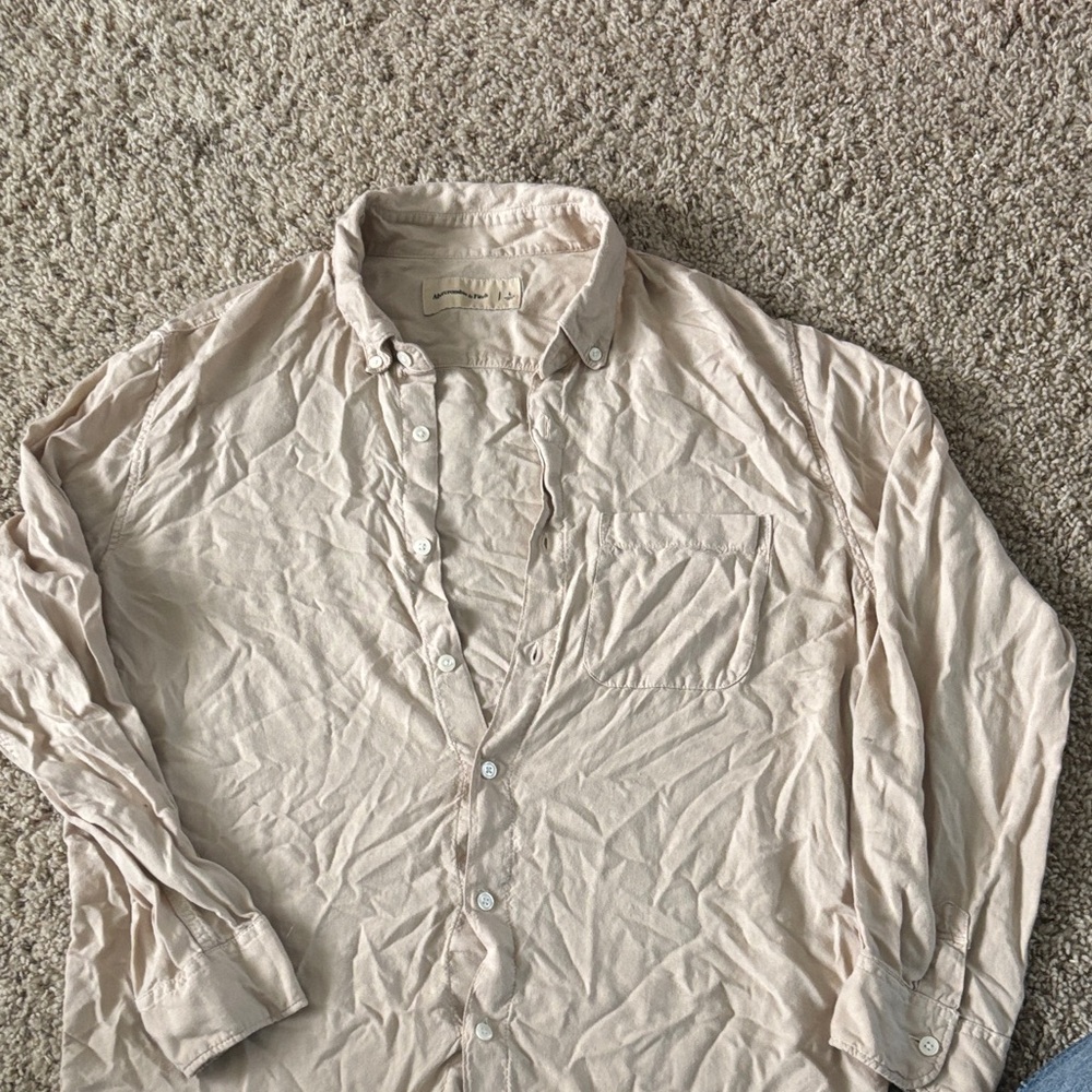 Abercrombie & Fitch Beige button up